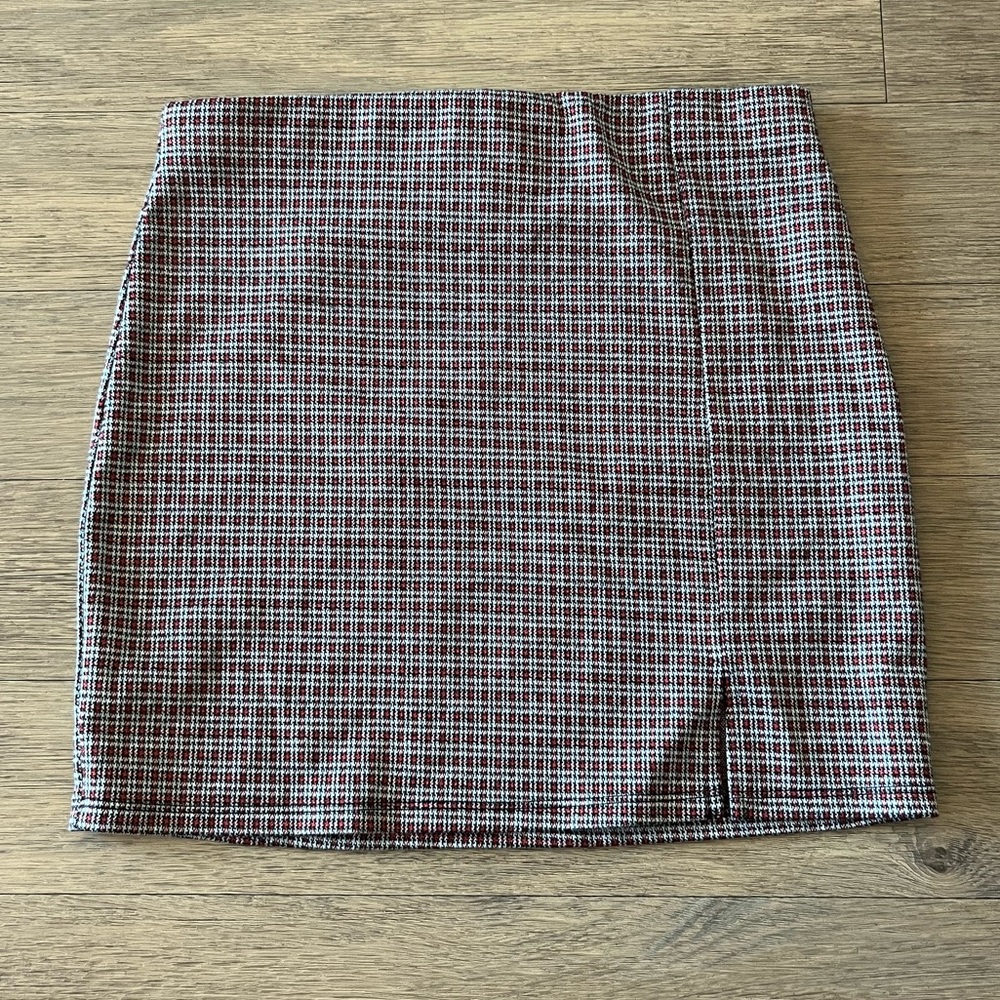 Plaid Red Skirt